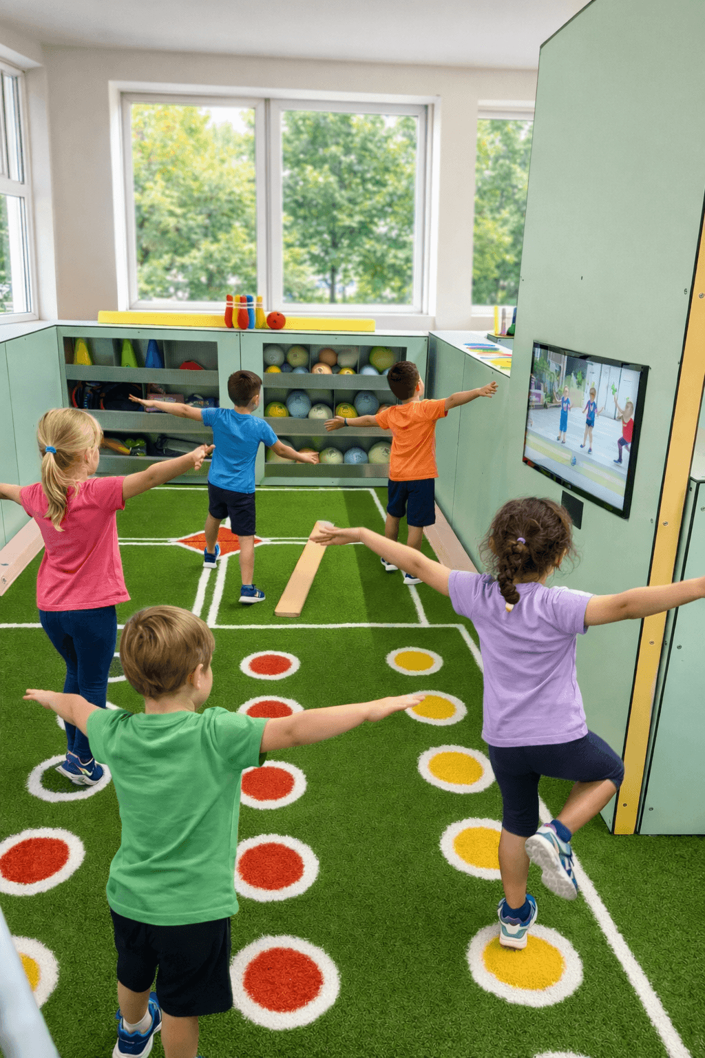 Children in structured movement in the Aktivitetskonceptet arena
