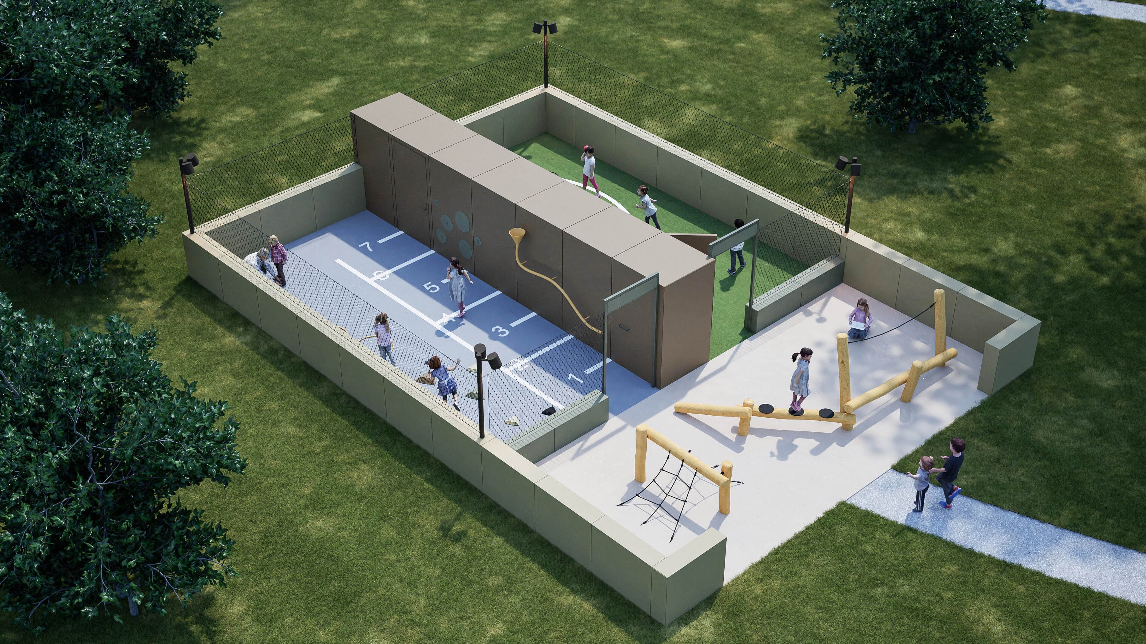 The activity arena in use